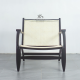 Armchair Kursi Santai Kayu Jati Anyaman Rotan Black Finish