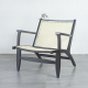 Armchair Kursi Santai Kayu Jati Anyaman Rotan Black Finish