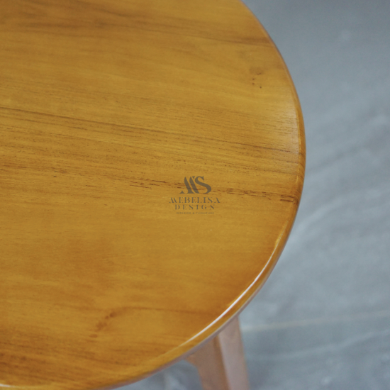 Bangku Stool Kayu Jati Minimalis Retro