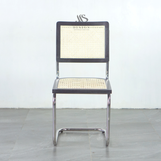 Cesca Kursi Makan Stainless Kombinasi Rotan Kayu Jati