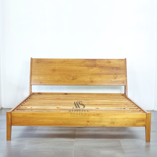 Dipan Tempat Tidur Minimalis Kontemporer Kayu Jati
