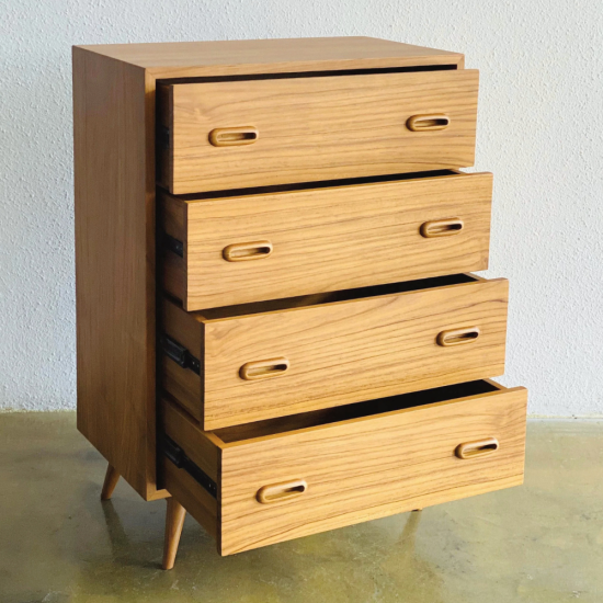 Hazza Chest Of Drawers Nakas Loker Cabinet 4 Laci Retro