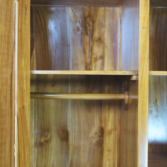 Lemari Pakaian Ukiran Cinta 2 pintu Kayu Jati