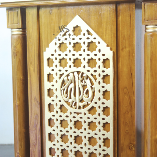 Mimbar Khutbah Masjid Minimalis Kayu Jati