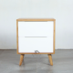 Nakas Bedside Retro Natural Waterbased 2 Laci Putih
