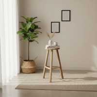 Coastal Reclaimed Teak Wood Bar Stool