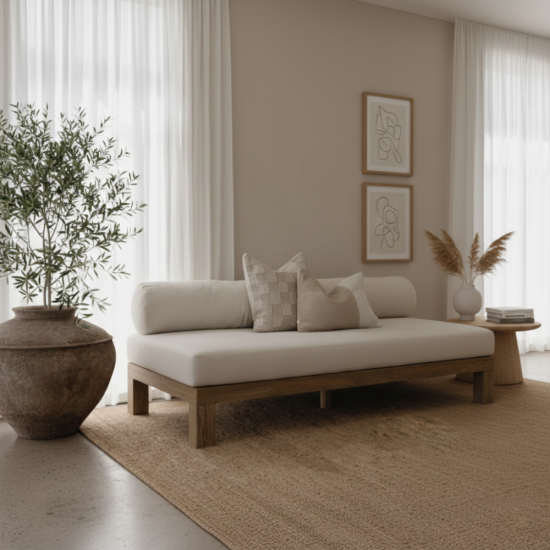 Coastal Retreat Reclaimed Teak Daybed Coastal Retreat Reclaimed Teak Daybed