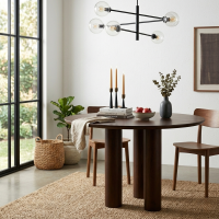 Dama Dining Table Meja Makan Bundar Kayu Jati Solid