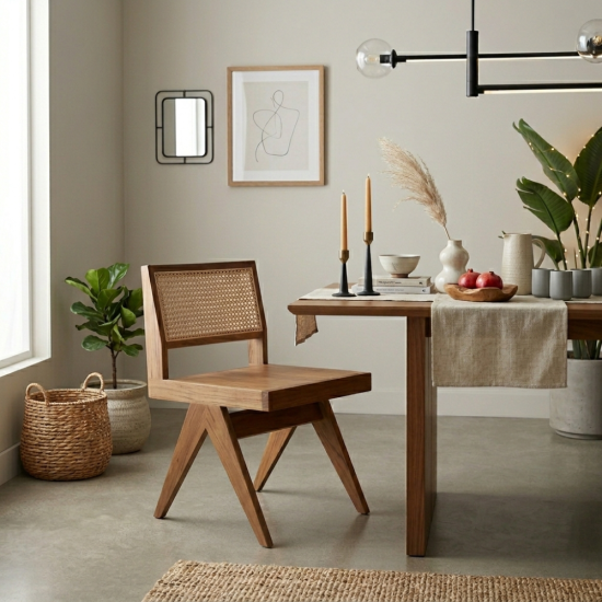 Dana Chair Kursi Makan Jati Minimalis Scandinavian Solid Base