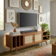 Dewita TV Console Bufet TV Retro Kayu Jati Kombinasi Pintu Anyaman Dewita TV Console Bufet TV Retro Kayu Jati Kombinasi Pintu Anyaman