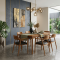 Dining Set Meja Makan Jati 6 Kursi Retro Hiroshima