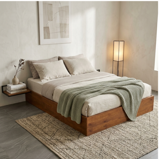 Dipan Ranjang Lesehan Tempat Tidur Lantai Minimalis Kayu Jati Solid