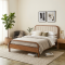 Dipan Tempat Tidur Minimalis Headboard Berlapis Kain Jok