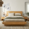 Dipan Tempat Tidur Minimalis Kayu Jati Solid Set 2 Nakas