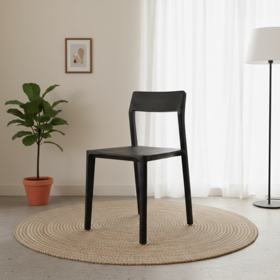 Enzo Midnight Teak Dining Chair