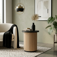 Fareen Side Table Meja Bundar Samping Sofa Kayu Solid