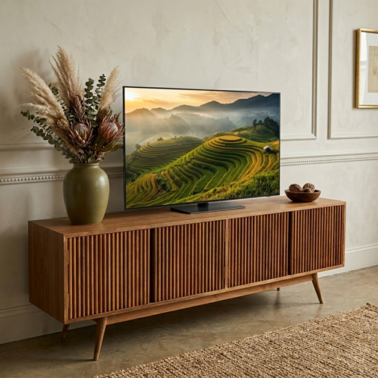 Fariz TV Console Bufet Meja TV Minimalis Retro