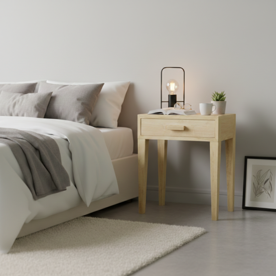 Freya Bedside Meja Nakas 1 Laci Minimalis