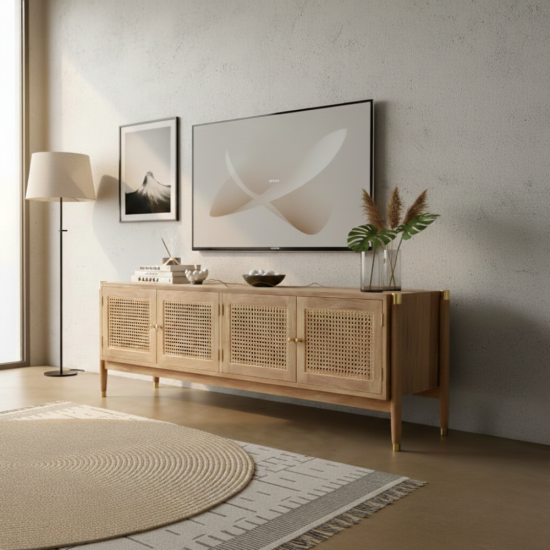Gawas TV Console Meja TV Bufet Kabinet Console Retro Gawas TV Console Meja TV Bufet Kabinet Console Retro