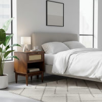 Hafa Bedside Nakas Laci Rotan Retro