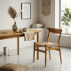 Hanzel Dining Chair Kursi Makan Retro Anyaman Lum Hanzel Dining Chair Kursi Makan Retro Anyaman Lum