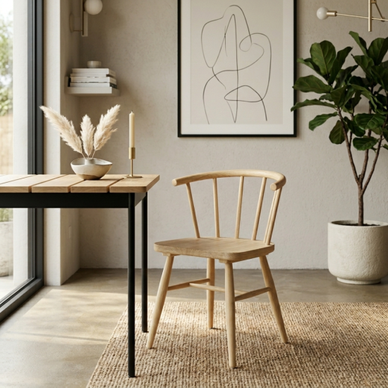 Haru Chair Kursi Makan Vintage Retro Kayu Jati