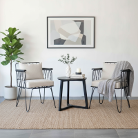 Industrial Kursi Teras Besi Set Meja Bulat