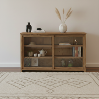 Japandi Reclaimed Teak Wood Display Buffet