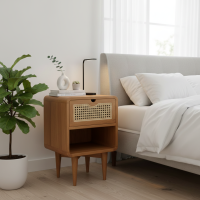 Jenna Bedside Table Meja Nakas Laci Samping Ranjang Retro