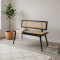 Kana Bench Bangku Teras Minimalis Retro Anyaman Rotan