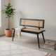 Kana Bench Bangku Teras Minimalis Retro Anyaman Rotan