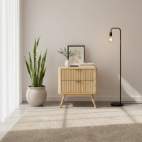 Kella Bedside Meja Nakas Retro 2 laci