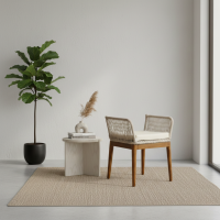 Kursi Bangku Rotan Kayu Jati Retro Modern