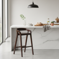 Kursi Bar Stools Kayu Jati Scandinavian Japandi