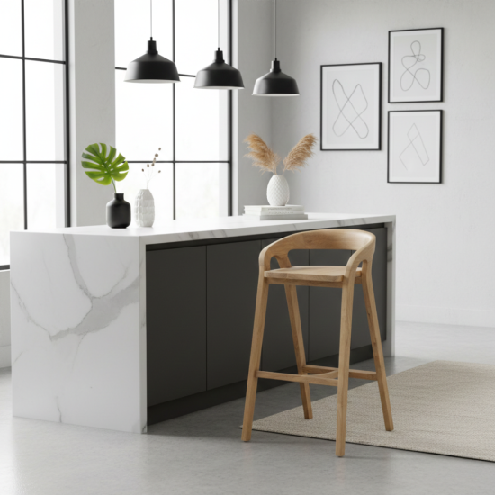 Kursi Cafe Bar Stools Kayu Jati Scandinavian