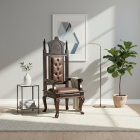 Kursi Hakim Pengadilan Klasik Kayu Jati Ukiran Jepara