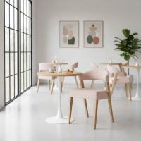 Kursi Makan Cafe Mid-Century Modern Minimalis