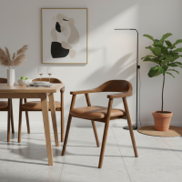 Kursi Makan Cafe Retro Kayu Jati Dudukan Jok