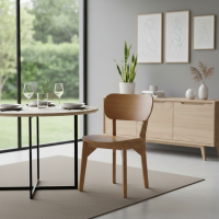 Kursi Makan Cafe Scandinavian Minimalis Kayu Solid