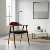 Kursi Makan Retro Cafe Dudukan Jok Kulit