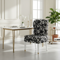 Kursi Makan Sofa Single Minimalis Mewah Motif Bunga