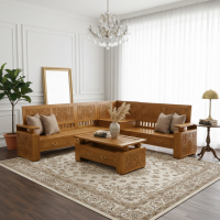 Kursi Sudut Ruang Tamu Minimalis Model Koper Jati