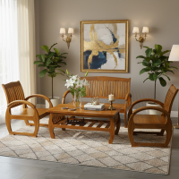 Kursi Tamu Set Meja Model Becak Kayu Jati Set 211