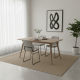 Lucas Recycled Teak Wood Retro Dining Table