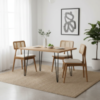 Maco Chair Kursi Makan Jati Dudukan Kain