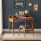 Meja Belajar Scandinavian Minimalis Set Kursi Retro