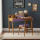 Meja Belajar Scandinavian Minimalis Set Kursi Retro