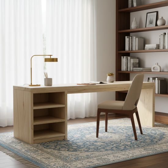 Meja Kerja Kayu Solid Trembesi Minimalis Modern Meja Kerja Kayu Solid Trembesi Minimalis Modern