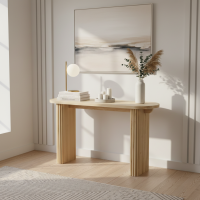 Meja Konsol Ruang Tamu Scandinavian Style Natural Bleaching
