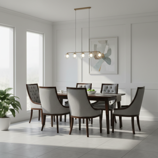 Meja Makan Jati Set 4 Kursi Jok Minimalis Modern